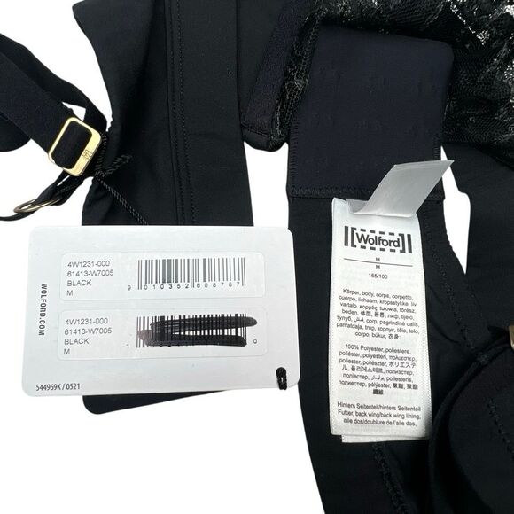 NWT Wolford Obsessed Skin Black Bra Sheer Mesh Top Medium - Picture 12 of 13